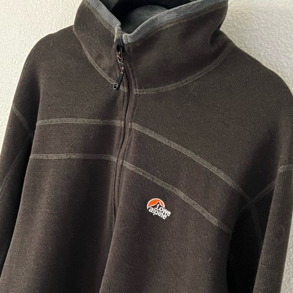 Lowe Alpine Women's Brown Quarter Zip Wool Blend Polartec Active Sweater Medium - Picture 2 of 14